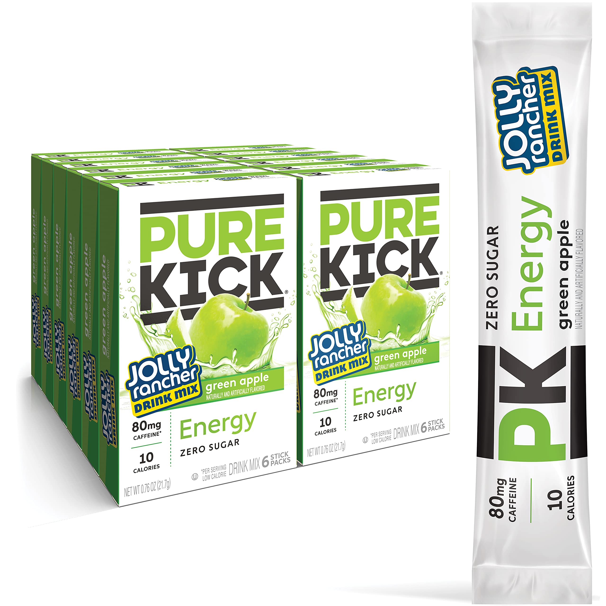 Amazon.com : PURE KICK Energy Singles To Go Drink Mix, Jolly